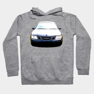 Saab 9-3 OG 1st generation classic car high contrast Hoodie